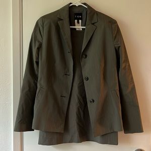 Vintage iKCB Gray Blazer and Skirt Suit Set | Made in Japan Size 6